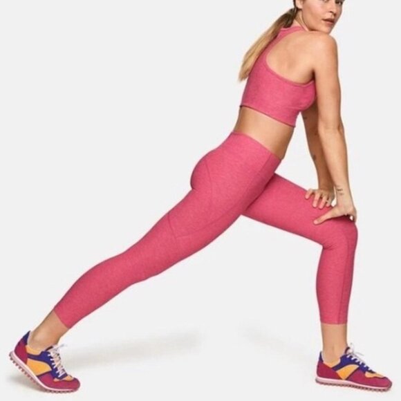 Outdoor Voices | Warmup 3/4 Athletic Legging in Flamingo Pink Size Medium - Picture 2 of 7